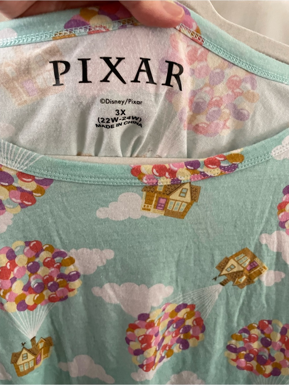 Women's Mint Disney Up Balloon-Print Sleep Pajama Short Set